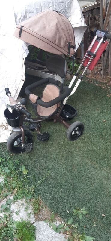 игрушечные коляски для кукол бу: Коляска, цвет - Желтый, Б/у — 2