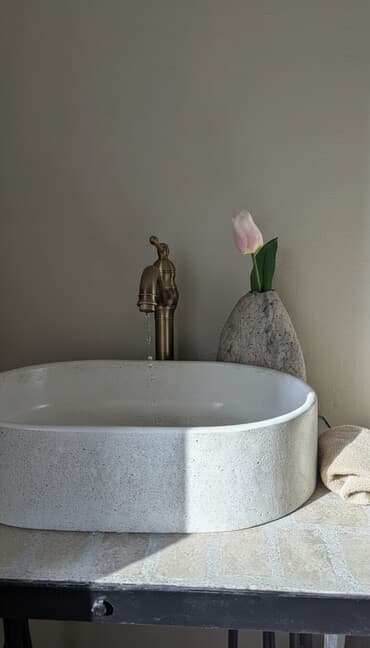 каменные столешницы: Раковина для ванной, Особенности: Матовое, Овальная форма, Материал: Искусственный камень — 2