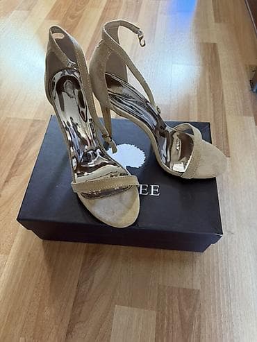 Босоножки, сандалии, шлепанцы: Босоножки, 38, Новый, цвет - Бежевый, Самовывоз — 4