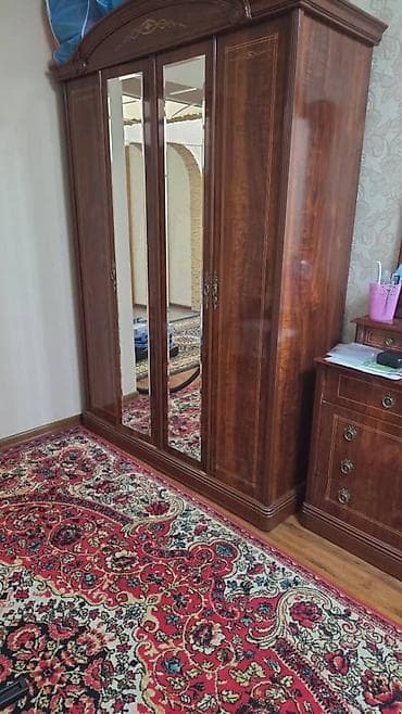 Спальные гарнитуры: Спальный гарнитур, Двуспальная кровать, Дерево, цвет - Коричневый — 4