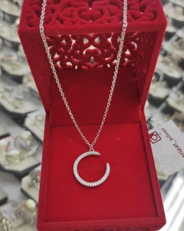 купить свадебное платье недорого: Очень красивый подвеска с цепочкой Серебро 925 пробы Камни фианиты — 2