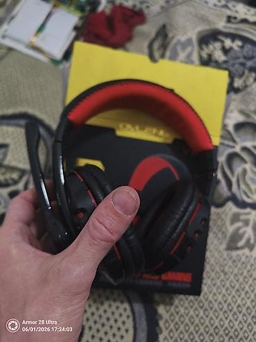 hyper x: Новая игровая гарнитура Bluetooth (накладные наушники) в черно‑красном — 1