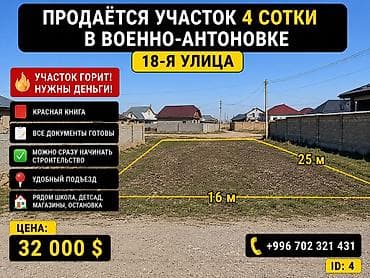 4 соток, Курулуш, Кызыл китеп