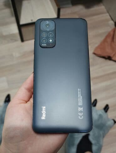 купить камеру видеонаблюдения в бишкеке: Redmi, Redmi Note 11, Б/у, 128 ГБ, цвет - Серый, 2 SIM — 1