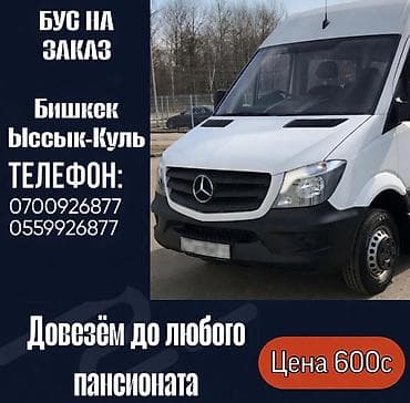 🚌 Удобная доставка на Иссык-Куль! Наши микроавтобусы Mercedes-Benz