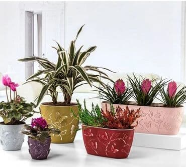 цветочница: Цветочные горшки Лотки, Висячие горшки, Прямоугольные горшки — 5