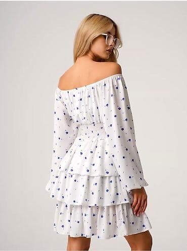 шорты пляжные: Повседневное платье, Made in KG, Лето, Короткая модель, Крестьянка, M — 3