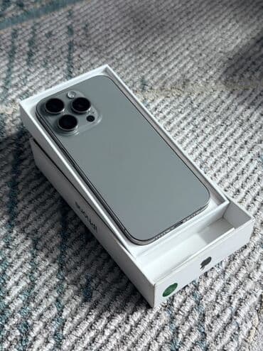 IPhone 15 Pro, Б/у, 128 ГБ, Серебристый, Коробка, 88 %