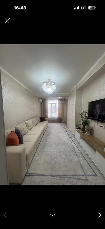 Квартиры: 2 комнаты, 68 м², Аламедин-1 мкр Элитка, 6 этаж — 1