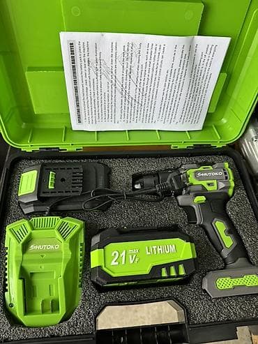 lithium: Беспроводная дрель-шуруповёрт SHUTOKO 21V Характеристики: - — 1