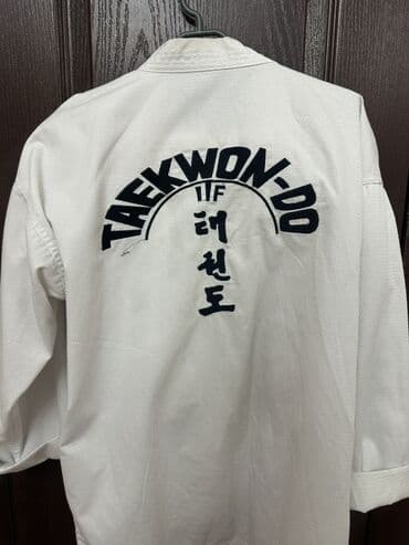 купить нож для охоты: Топ (куртка) для тхэквондо ITF - Белый добок верх без пояса и брюк — 2