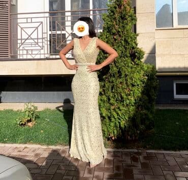 новогодние костюмы на прокат бишкек: Вечернее платье, Русалка, Длинная модель, Без рукавов, Открытая спина, M, L — 1
