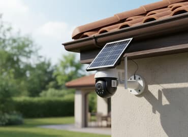 Уличная Wi‑Fi камера видеонаблюдения с солнечной панелью