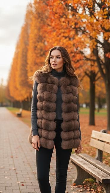 безрукавка бу: Другие жилеты 2XL, цвет - Коричневый — 1