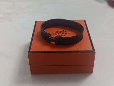 Браслет Hermès (Paris) из металла, выполненный в матовом черном цвете