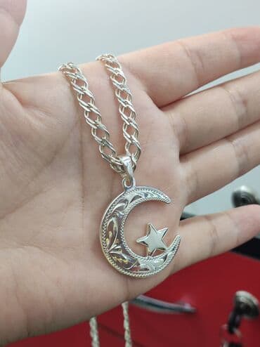 золотая лошадь цена: Серебро 925 Звёзды и Луна Длина 50 см Цена 8000 сом Для заказа — 3
