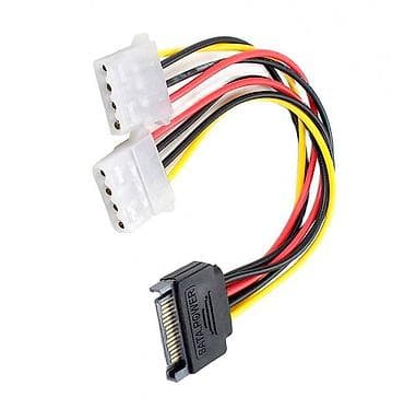 Кабель SATA (male) на 2 MOLEX 4 пин (female). SATA-2*MOLEX