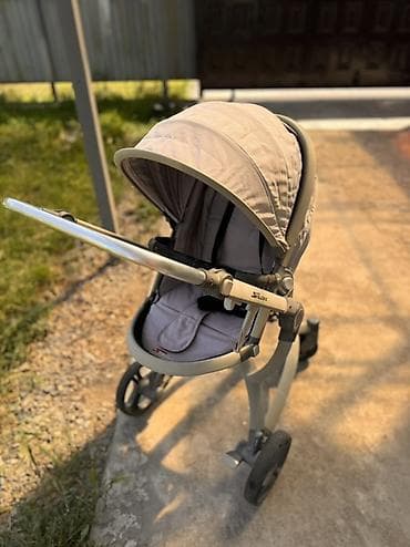 Коляски: Коляска, Другой бренд, цвет - Серебристый, Б/у — 3