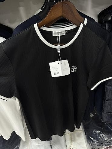 pull bear: Мужская футболка, L, XL, 3XL, Loro Piana, Новый, цвет - Белый, Самовывоз — 3