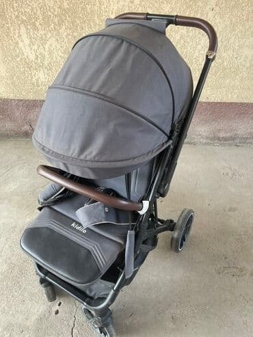 kidilo коляска прогулочная: Коляска, цвет - Черный, Б/у — 3