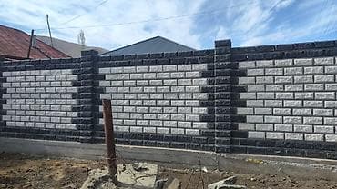 панели декоративные: Декоративные бетонные заборные секции «под колотый кирпич» - — 3