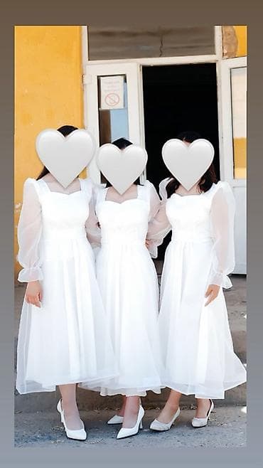 neri kara: Белое платье миди с полупрозрачными рукавами .Договорная — 1