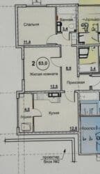 ипотека в бишкеке без первоначального взноса: 2 комнаты, 53 м², Элитка, 9 этаж, Евроремонт — 5