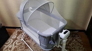 прикроватный манеж: Манеж Умная кроватка 2-в-1 для новорождённых Coolbaby, двух уровневая — 3