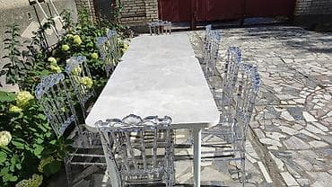 паркет купить: Стол и стул для зала, цвет - Белый — 5