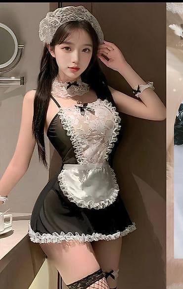 белые: Костюм Горничной .Цвет Черно белый. Цена 450 сом — 1