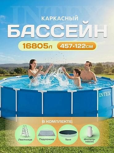 Каркасный бассейн Intex Metal Frame / 28242NP (457×122 см) — семейный
