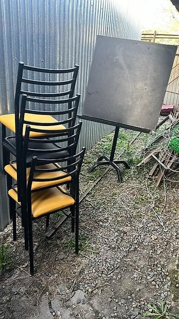 столики для кафе: Стул для кафе, ресторанов, Б/у, Железо, цвет - Коричневый — 2