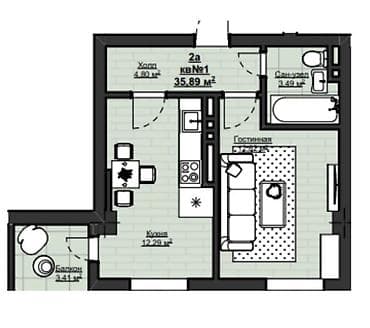 1 комната, 35 м², Элитка, 4 этаж, Готовая ПСО (под самоотделку) at lalafo.kg 1 комната, 35 м², Элитка, 4 этаж, Готовая ПСО (под самоотделку)