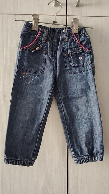 джинсовые легинсы: Джинсовые детские брючки/джеггинсы для девочки - Размер: 86 / 18M — 1