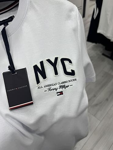 Футболки: Мужская футболка, XL, S, M, Tommy Hilfiger, Новый, цвет - Белый, Самовывоз — 3