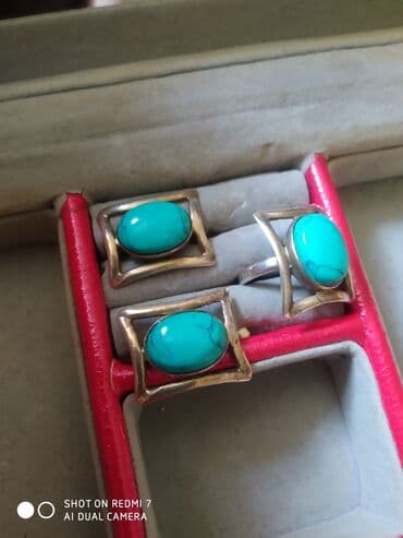 набор пандора: Серебро, каменьк берюза, размер кольца 18. Новая — 1