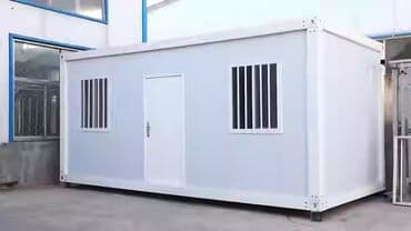 передвижные дома: Двухэтажное модульное здание белого цвета. Конструкция состоит из — 5