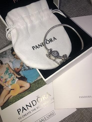пандоры: Оригинальный браслет Pandora Moments (17 размер) + Комплект + Бонус — 2