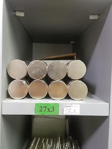 магниты неодимовые: Неодимовые магниты 27×3 - Тип: круглые диски из неодима (NdFeB) - — 1