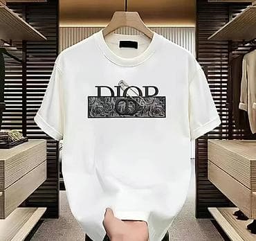 мужская футболка с единорогом: Мужская футболка, L, XL, M, Dior, Новый, цвет - Белый — 1