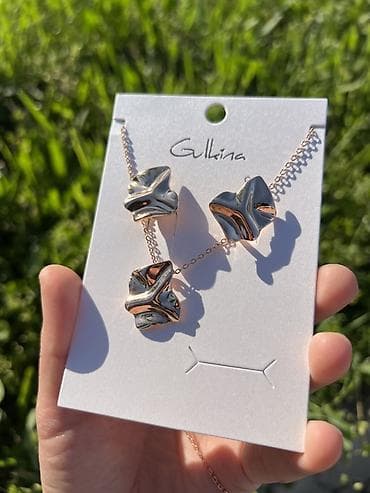 золотая цикада: Набор украшений Gullina: колье и серьги - Комплект из трех предметов — 2