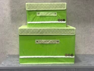 Набор из 2-х складных коробок для хранения Размеры: 16 см, 25 см at lalafo.kg Набор из 2-х складных коробок для хранения Размеры: 16 см, 25 см