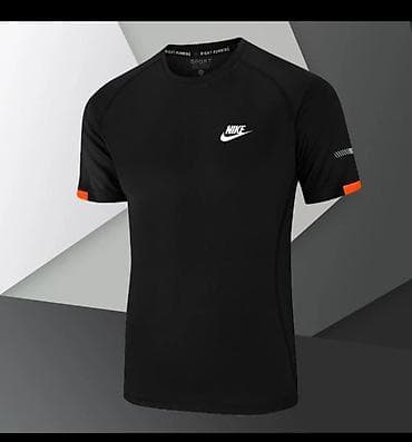 черная рубашка с коротким рукавом мужская: Мужская футболка, L, XL, 2XL, Nike, Новый, цвет - Черный, Самовывоз, Бесплатная доставка, Платная доставка — 1