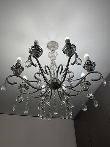 Люстры: Потолочная люстра с декоративными плафонами и LED-элементами - — 9