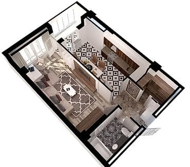 льва толстого 8: 1 комната, 51 м², Элитка, 12 этаж, Готовая ПСО (под самоотделку) — 3