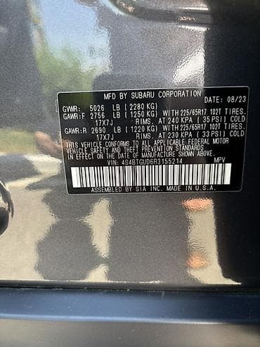 outback wilderness: Subaru Outback: 2023 г., 2.4 л, Вариатор, Бензин, Кроссовер — 6