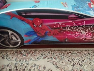 афто краска: Детская кровать-машина с ярким дизайном - Тематика: супергерой и — 3