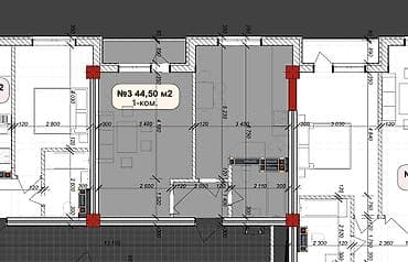 1 комната, 45 м², Элитка, 3 этаж