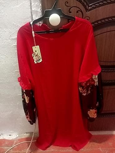 шарф красный: Платье женское Mademoiselle, размер 52. - Длина: макси. - Цвет — 4