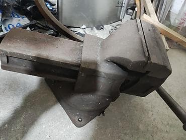 зажым: Тяжёлые поворотные тиски для слесарных/кузнечных работ + большой тиса — 3